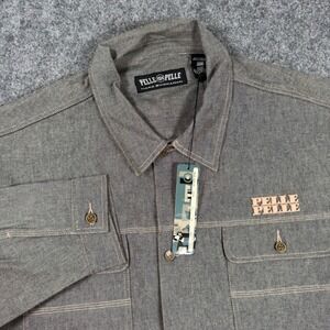 Pelle‎ Pelle Marc Buchanan XXXL Gray Denim Jacket Menswear Streetwear NWT Men's